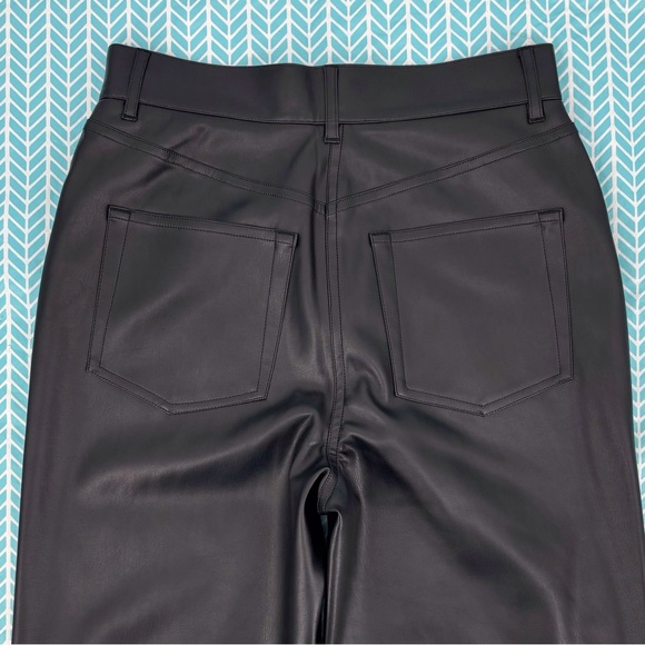 French Connection NWT Etta Black Vegan High Rise Straight Leg Trousers, 2 - Picture 7 of 15